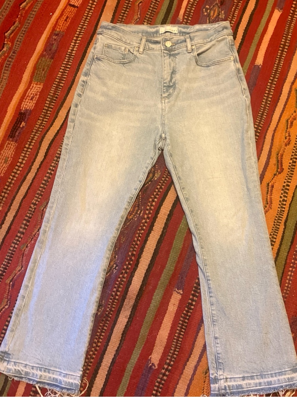 LOFT Light Wash High Waisted Kick Crop Jeans Size 29